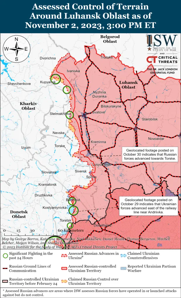 Luhansk Battle Map Draft November 2 2023
