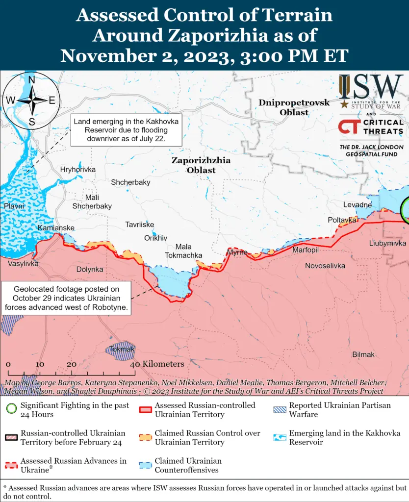 Zaporizhia Battle Map Draft November 2 2023