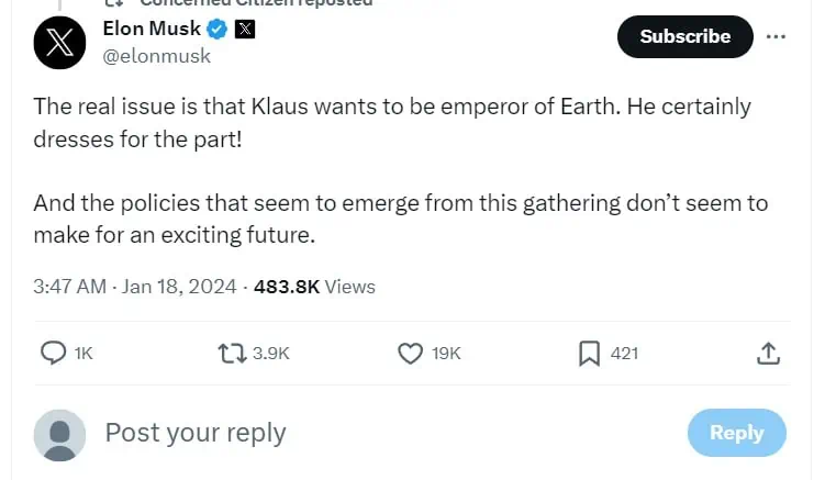 Elon Musk on Twitter