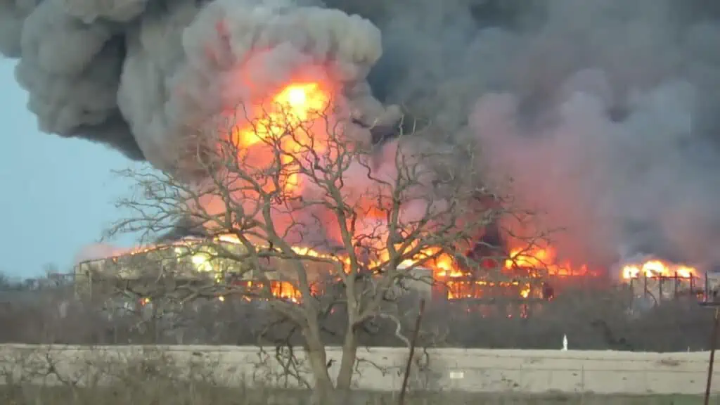Τεράστια πυρκαγιά ύστερα από περίεργη έκρηξη στο μεγαλύτερο πτηνοτροφείο του Τέξας